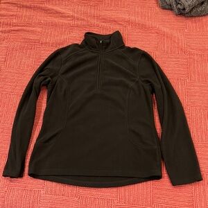 Lands End Ladies size small (6-8) black fleece base layer or sweater